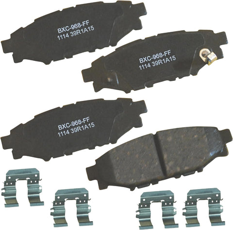 Bendix Premium SBC1114 Ceramic Rear Brake Pads for Select Models Scion FR-S, Subaru BRZ, Crosstrek, Forester, Impreza, Legacy, Outback, WRX, XV, XV Crosstrek