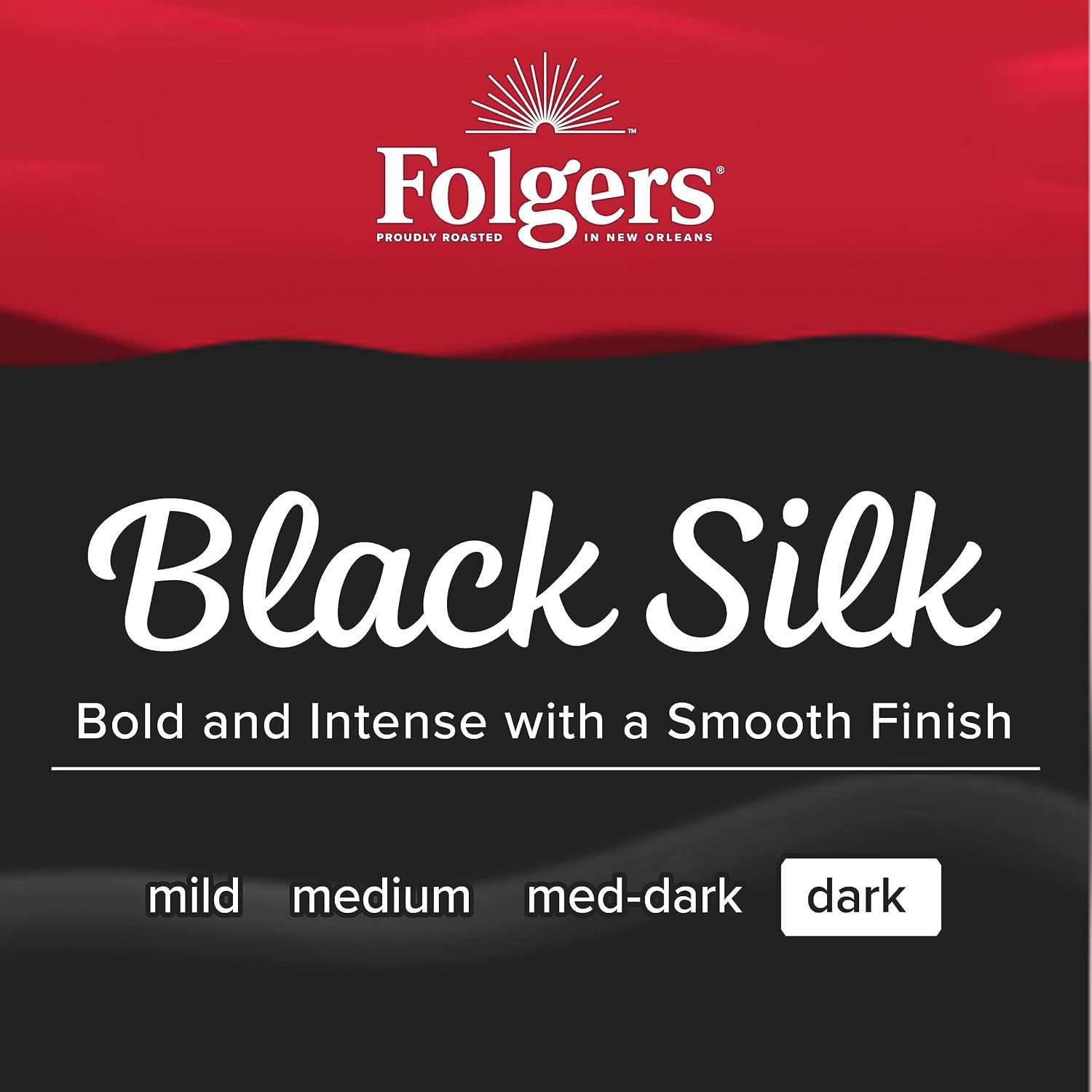 Folgers Black Silk Ground Coffee, Dark Roast, 22.6 Oz. Canister (Pack of 6)