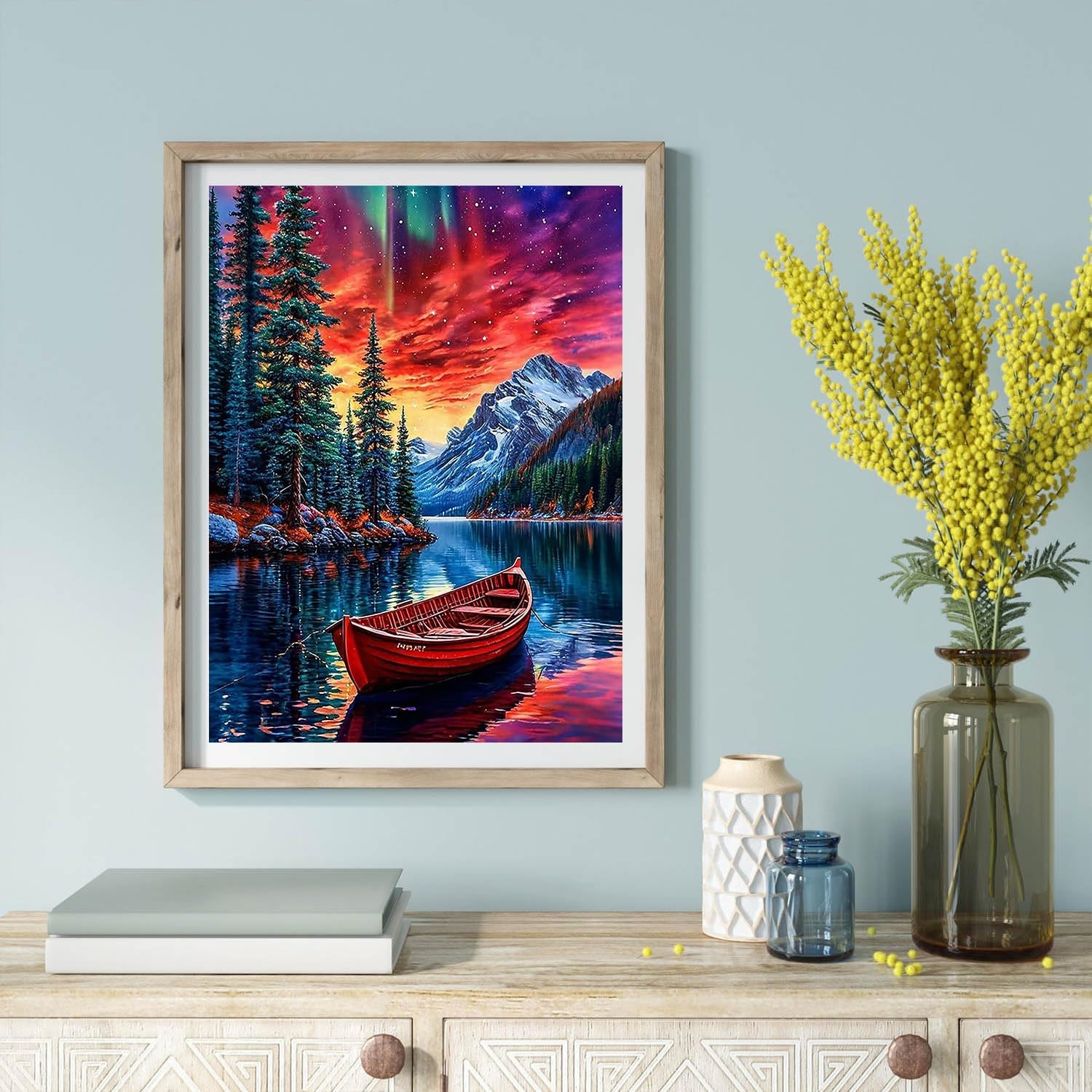 ijbnhd Aurora Diamond Art Kits for Adults for Home Wall Decor 12x16 inch
