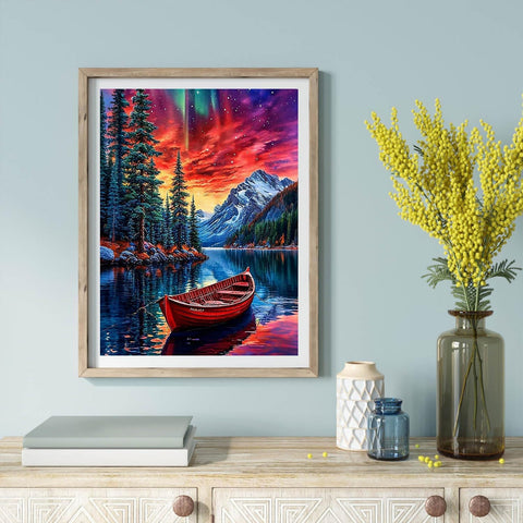 ijbnhd Aurora Diamond Art Kits for Adults for Home Wall Decor 12x16 inch