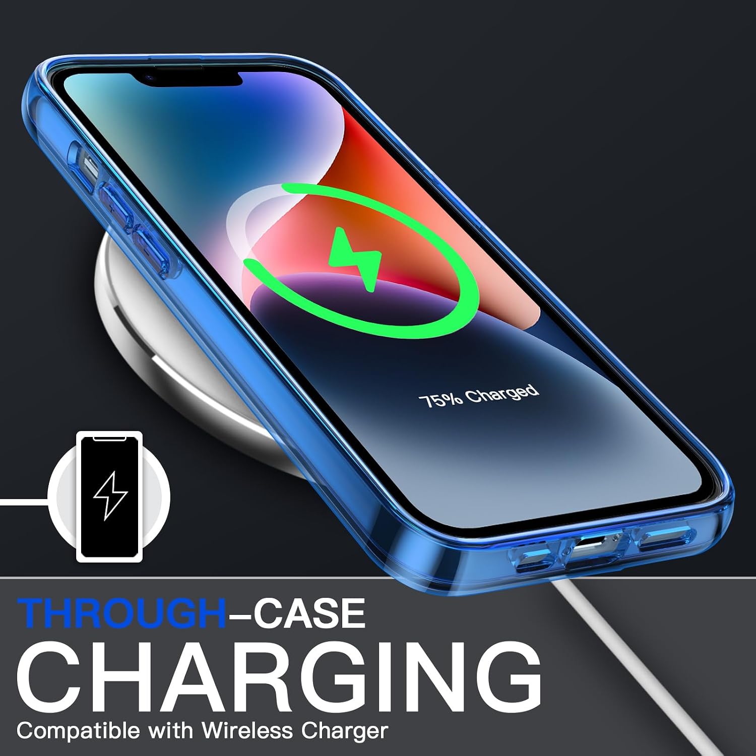 JETech Case for iPhone 14, Anti-Yellowing, Blue