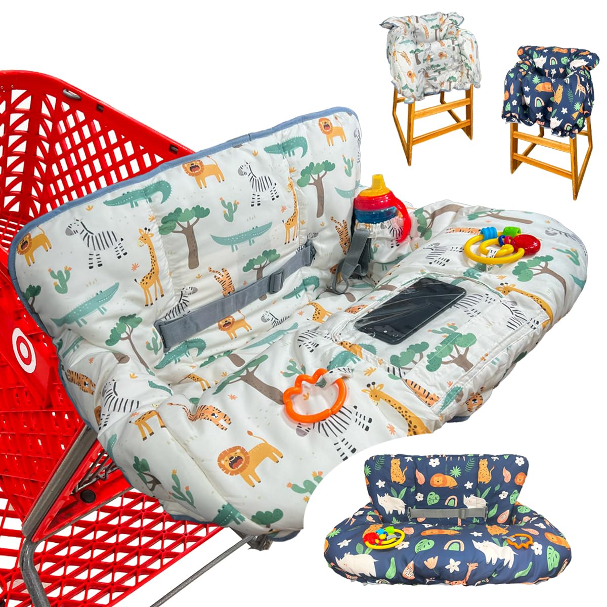 Shopping Cart Cover for Baby, Waterproof Grocery Cart & High Chair Cover