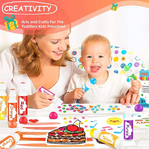 Dot Markers for Toddlers Kids, Bingo Daubers Washable Art Markers 8 Colors