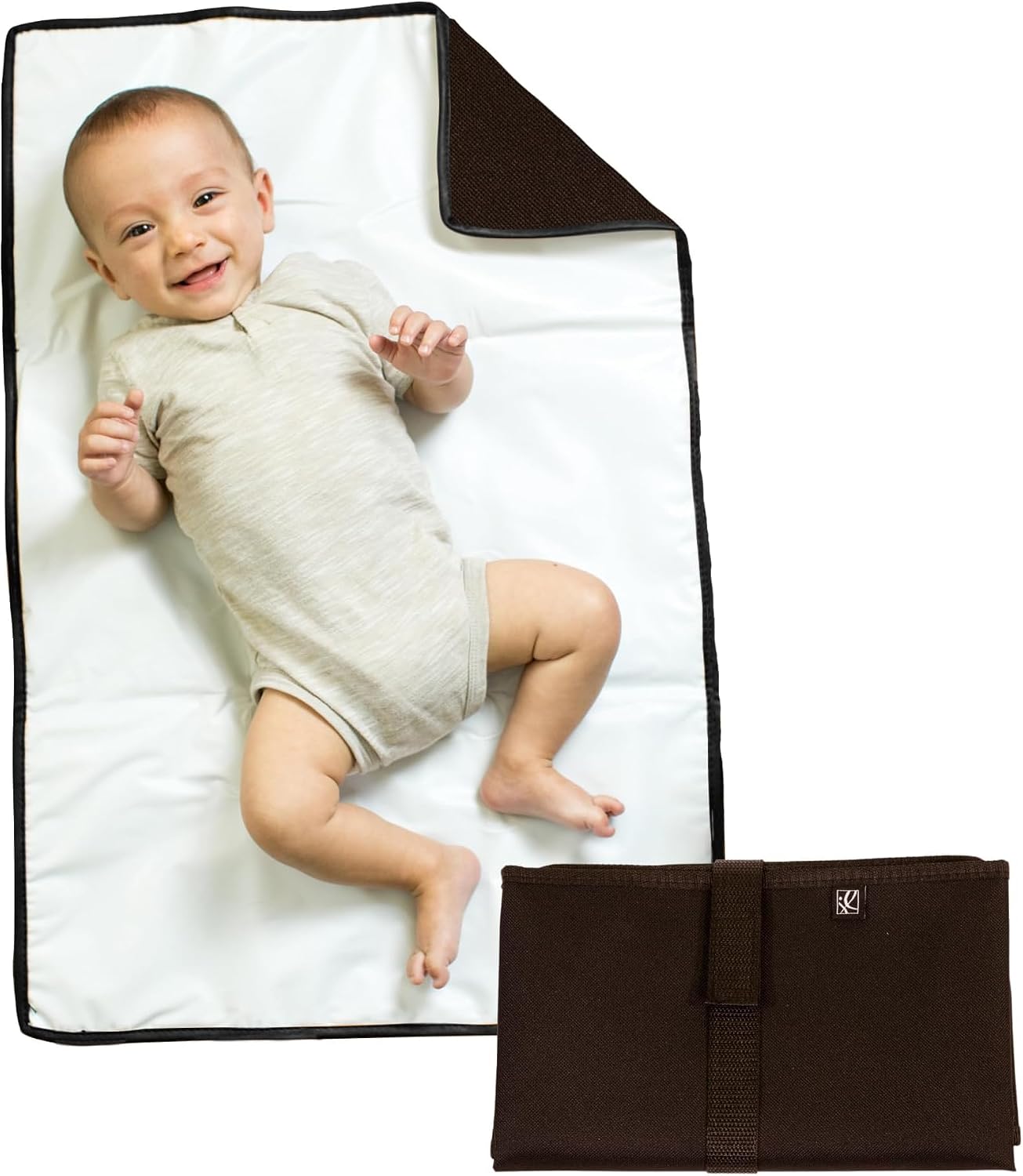 J.L. Childress X-Large Full Body Portable Changing Pad for Babies, Black (Pack of 6)
