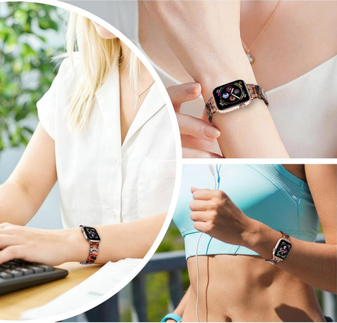 HOPO Resin Bands Compatible With Apple Watch Band iWatch Band For Women Men