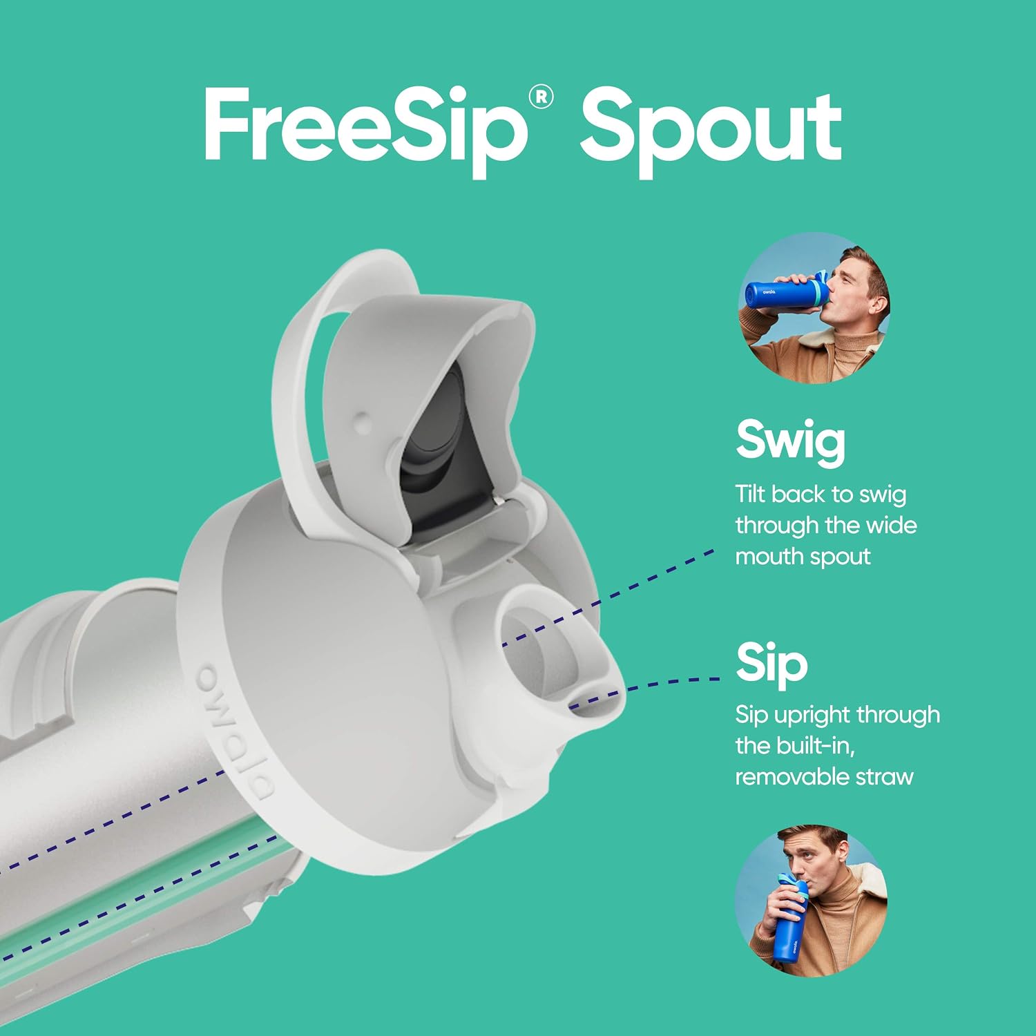 Owala FreeSip Tritan Water Bottle 25 oz Shy Marshmallow