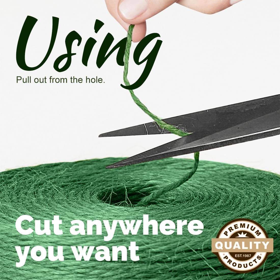 2Pack 2mm Natural Jute Twine String 1600 Feet Long Twine String for Crafting Gardening Gift Wrapping Macrame DIY Home Decor (Green-800Feet/Roll)