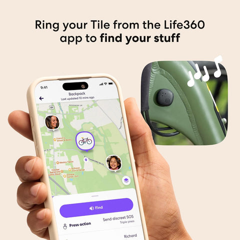 Life360 Tile Essentials - Bluetooth Trackers & Item Locators for Keys, Wallets, Remotes & More; Easily Find All Your Things. Both iOS and Android Compatible. 4-Pack (Mates/Slim/Sticker)