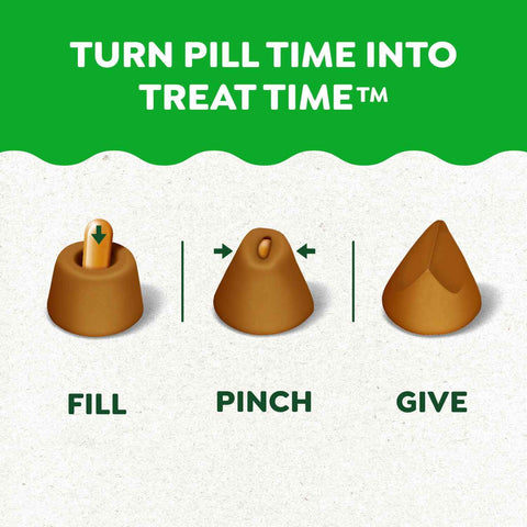 Greenies Pill Pockets Large Size Dog Treats, Peanut Butter, 7.9 oz, 6-Pack