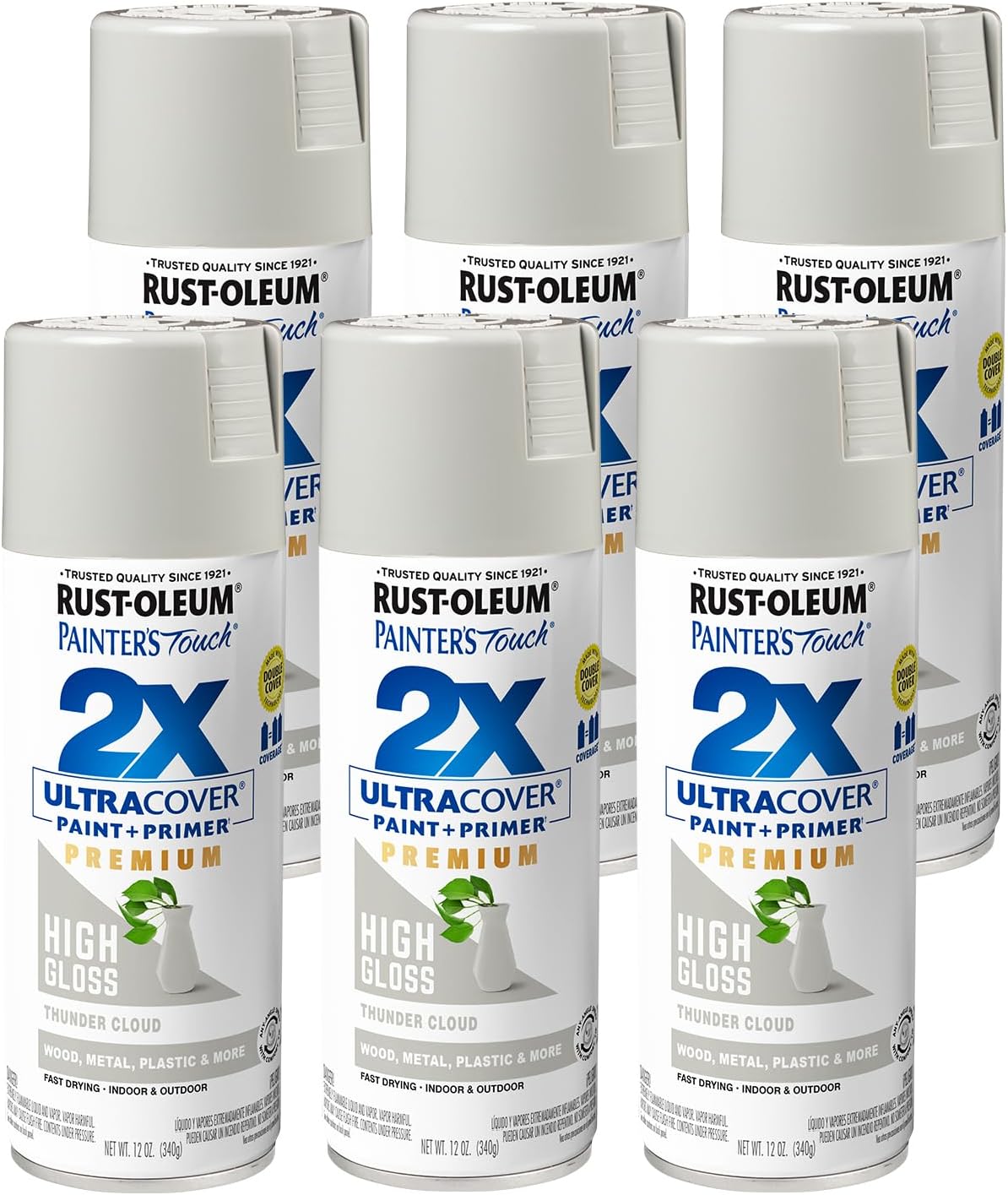 Rust-Oleum Painter's Touch 2X Ultra Cover Spray Paint, Thunder Cloud