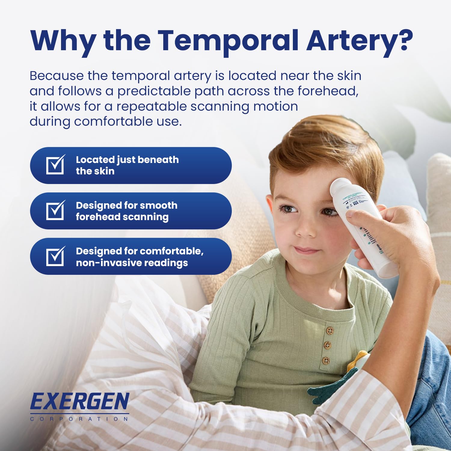 Exergen TAT-2000C+ Thermometer for Adults, Kids, & Newborns, 9V Included