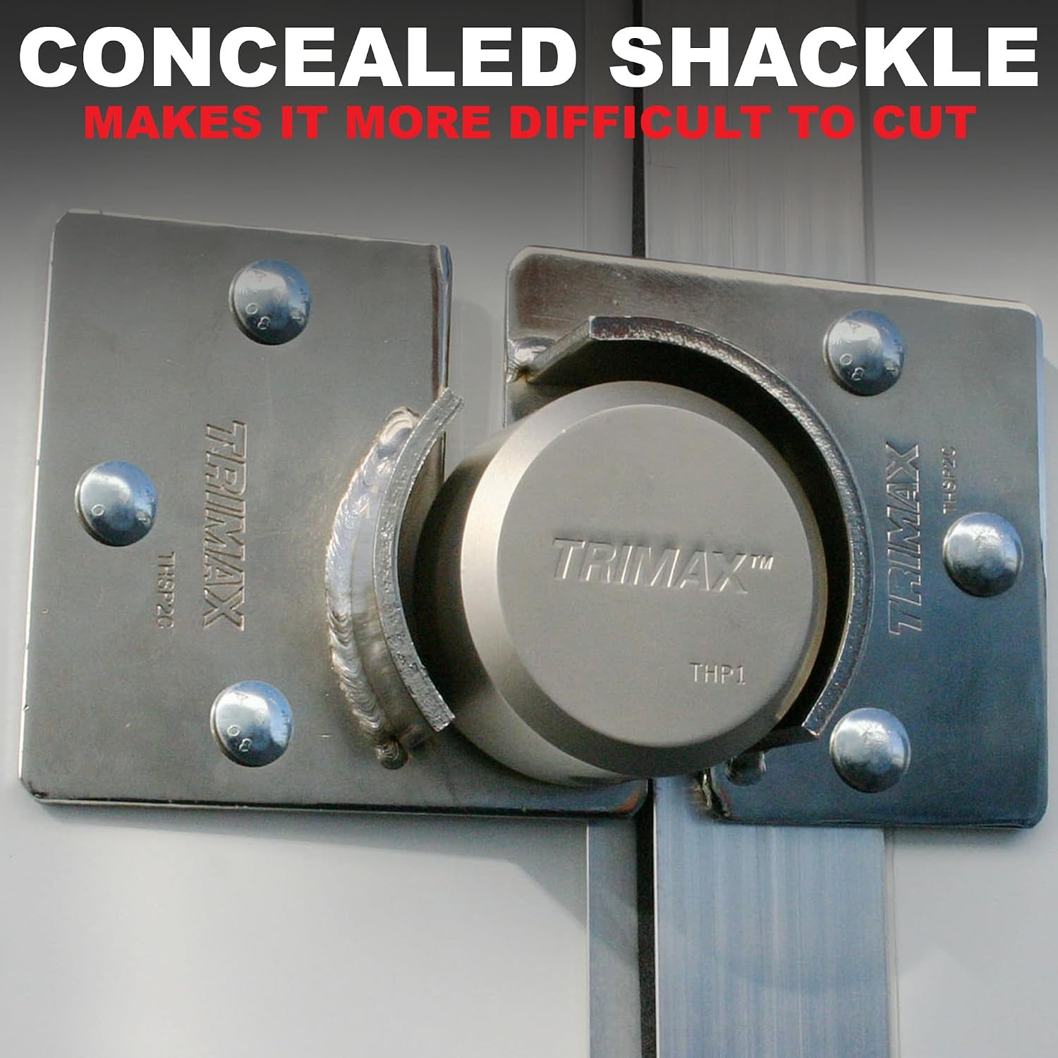 TRIMAX THP3XL - Trailer Door Lock (3 Pack Keyed Alike) - Shackleless Puck Lock for Trailers, Universal Fit, Weather Resistant