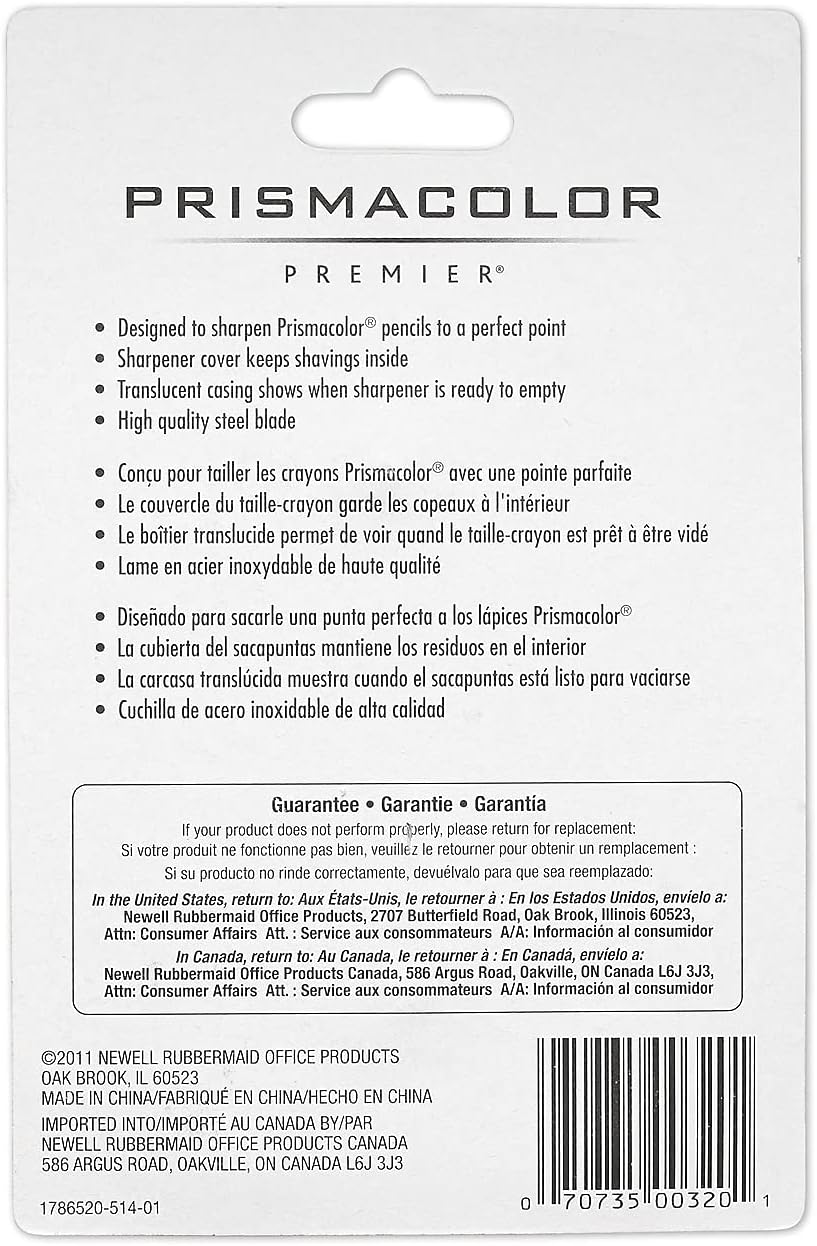Prismacolor Premier Pencil Sharpener - Writing, Drawing, Sketching, Art Supplies