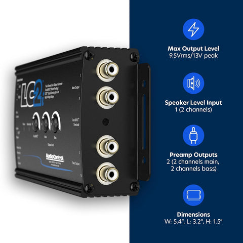 AudioControl LC2i 2-Channel Line Out Converter with Dash Remote & AccuBASS
