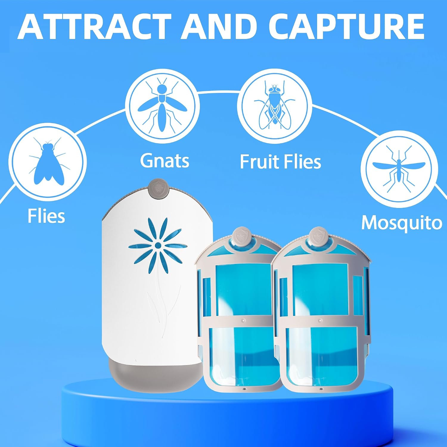 Flying Insect Trap Indoors, Gnat Killer Indoor Captures Fruit Flies, Mosquito and Gnats, Gnat Traps for House Indoor