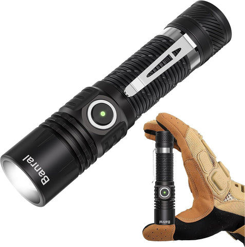 Banral Rechargeable Small Powerful Flashlights, Pocket Mini LED Flash Light