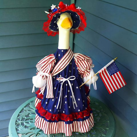 Suzile 4th of July Porch Goose Outfits Patriotic Goose Costume Independence