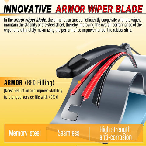 AUTOBOO 18" and 18" Windshield Wipers Blades (Pack Of 2)