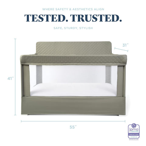 Baby Delight Lunaire Organic Full Size Crib, Organic Sage
