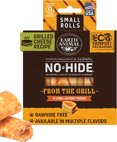 Earth Animal No Hide Dog Chews - Small Rolls 6 Count Grilled Cheese