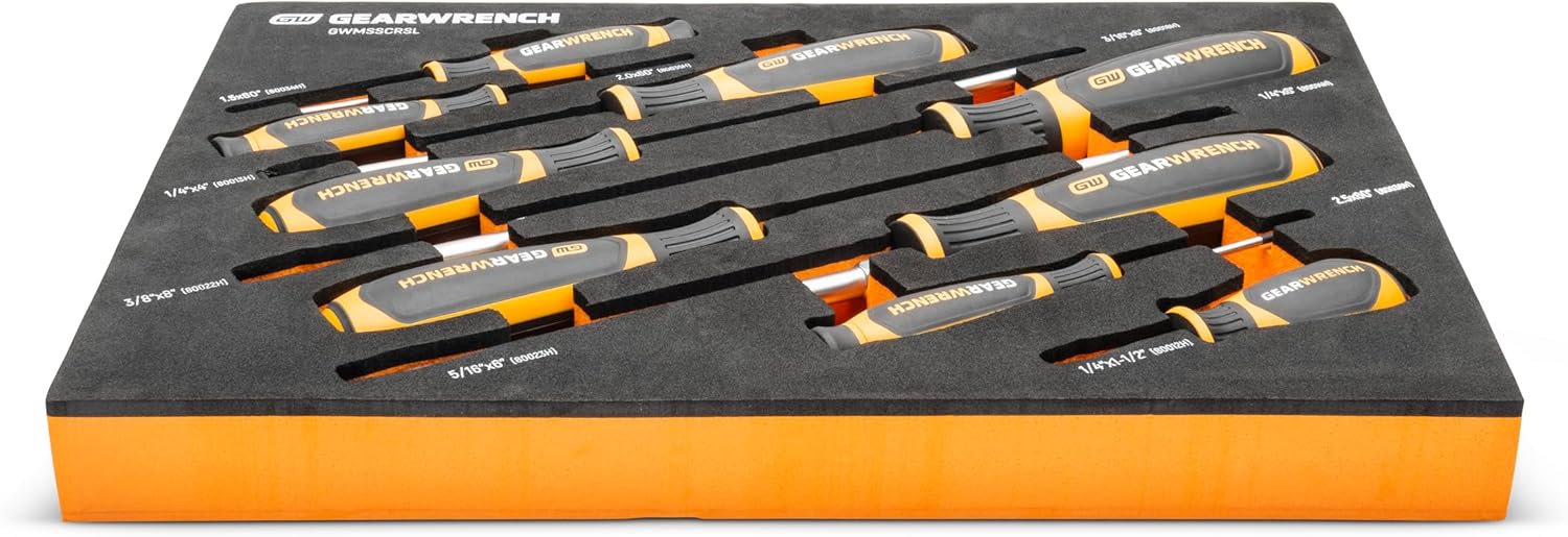 GEARWRENCH 9 Piece Slotted Screwdriver Set | GWMSSCRSL