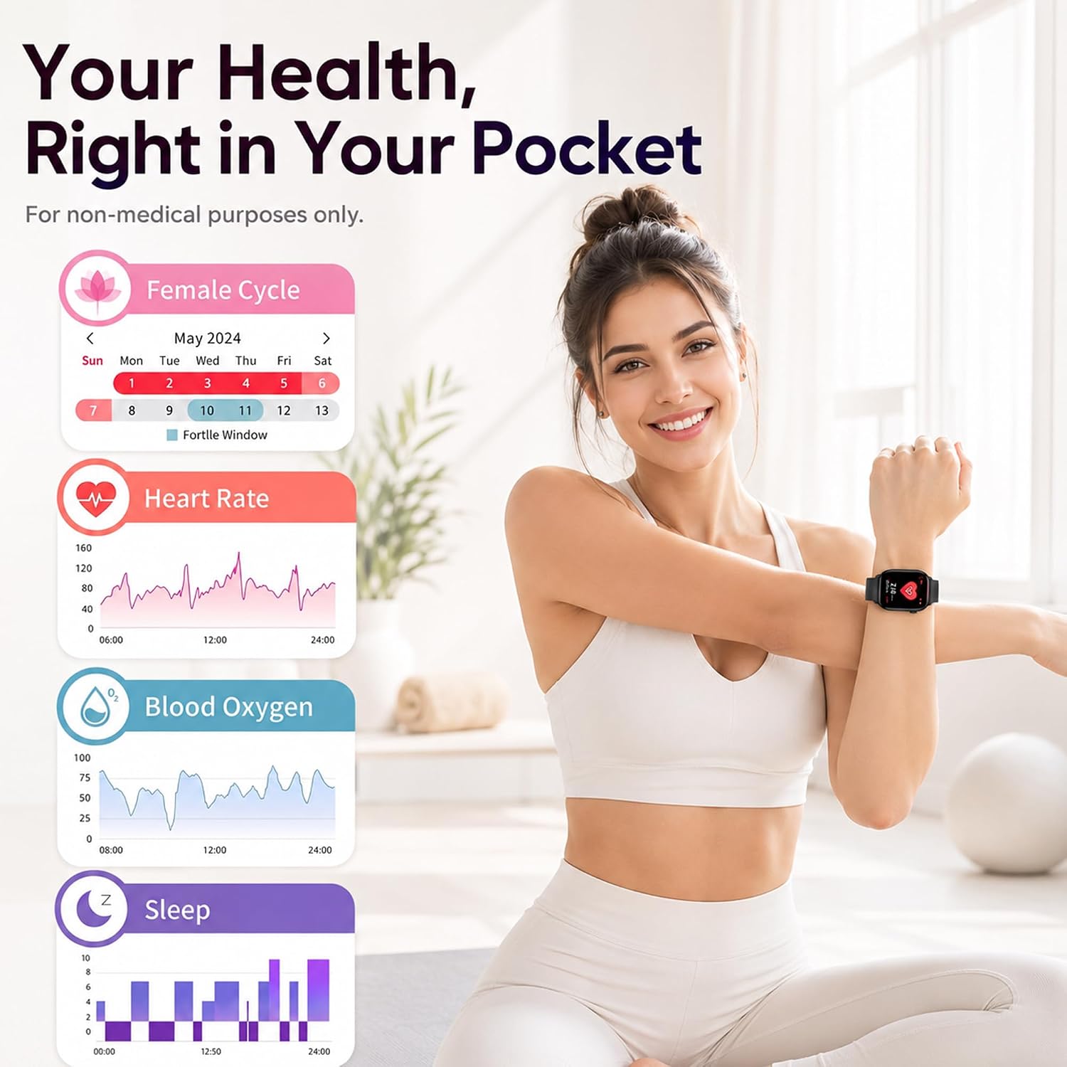 Smart Watch for Women Men, Bluetooth Answer/Make Call, 1.83" HD Touchscreen