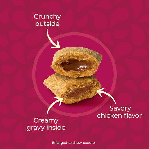 Meow Mix Gravy Bursts Chicken Flavored Cat Treats, 2.7 Oz. Bags (Pack of 5)