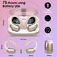 Aptkdoe Wireless Earbuds 75hrs Bluetooth 5.3 Headphone Sport, 2024 Bluetooth Earbuds Stereo Deep Bass Over Ear Bud with Earhooks, ENC Noise Cancelling Mic, IPX7 Waterproof Earphone Rose Gold