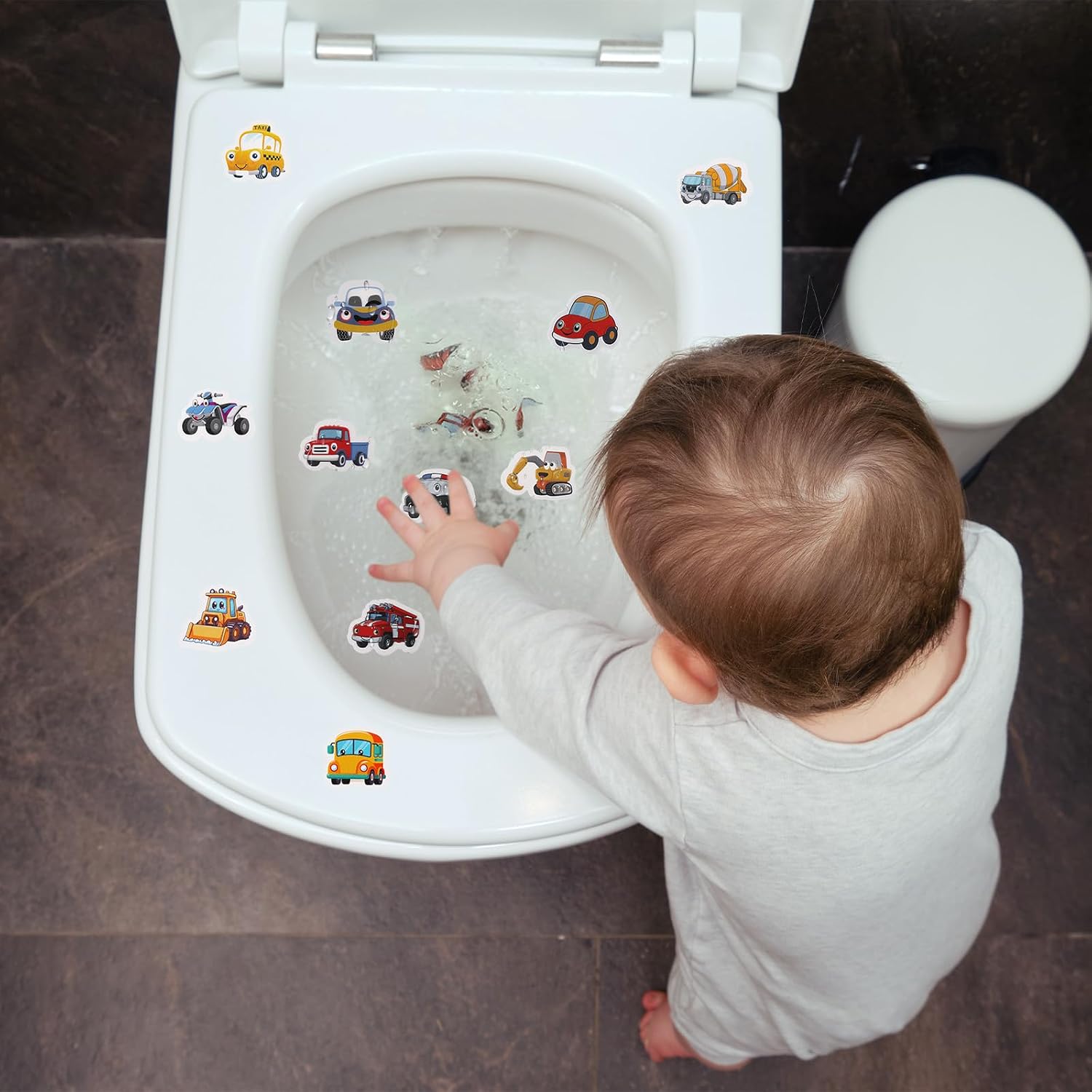 Chinco 120 Pcs Potty Training Targets for Boys Flushable,Cars