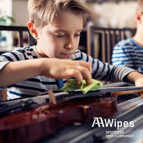 AAwipes Guitar Cloths Microfiber Green 3pcs 12"x12" Plush Polishing Cloths