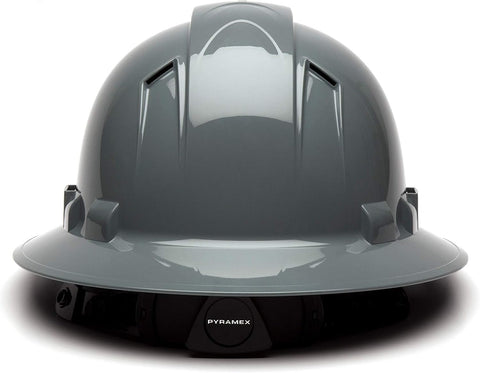 Pyramex Ridgeline Full Brim Hard Hat 4 Point Ratchet Vented