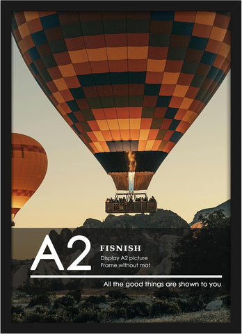 A2 Picture Frame Black, 16.5x23.4 Poster Frame, Wall Mount, 1 Pack