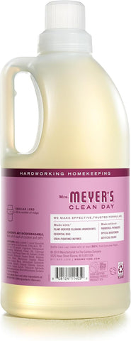 MRS. MEYER'S CLEAN DAY Liquid Laundry Detergent, Infused with Essential Oils, Peony, 64 oz (64 Loads)