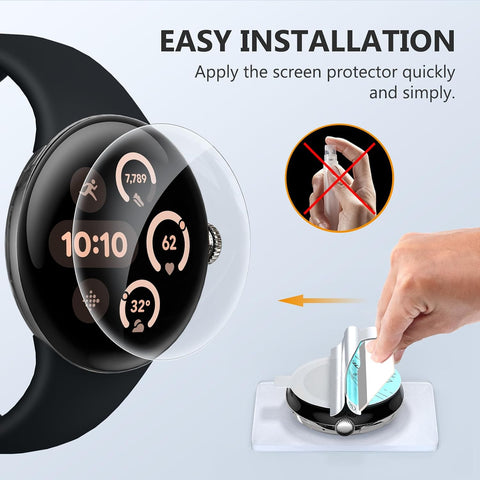 EGV 6 Pack for Google Pixel Watch 5/4/3 45mm Screen Protector, TPU Film