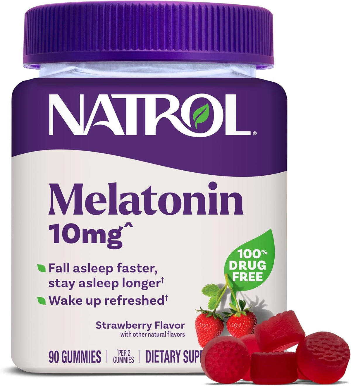Natrol Melatonin 10 mg Gummies, Sleep Support for Adults, 90 Gummies