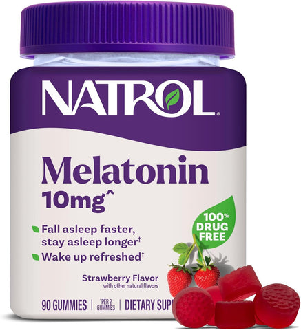 Natrol Melatonin 10 mg Gummies, Sleep Support for Adults, 90 Gummies