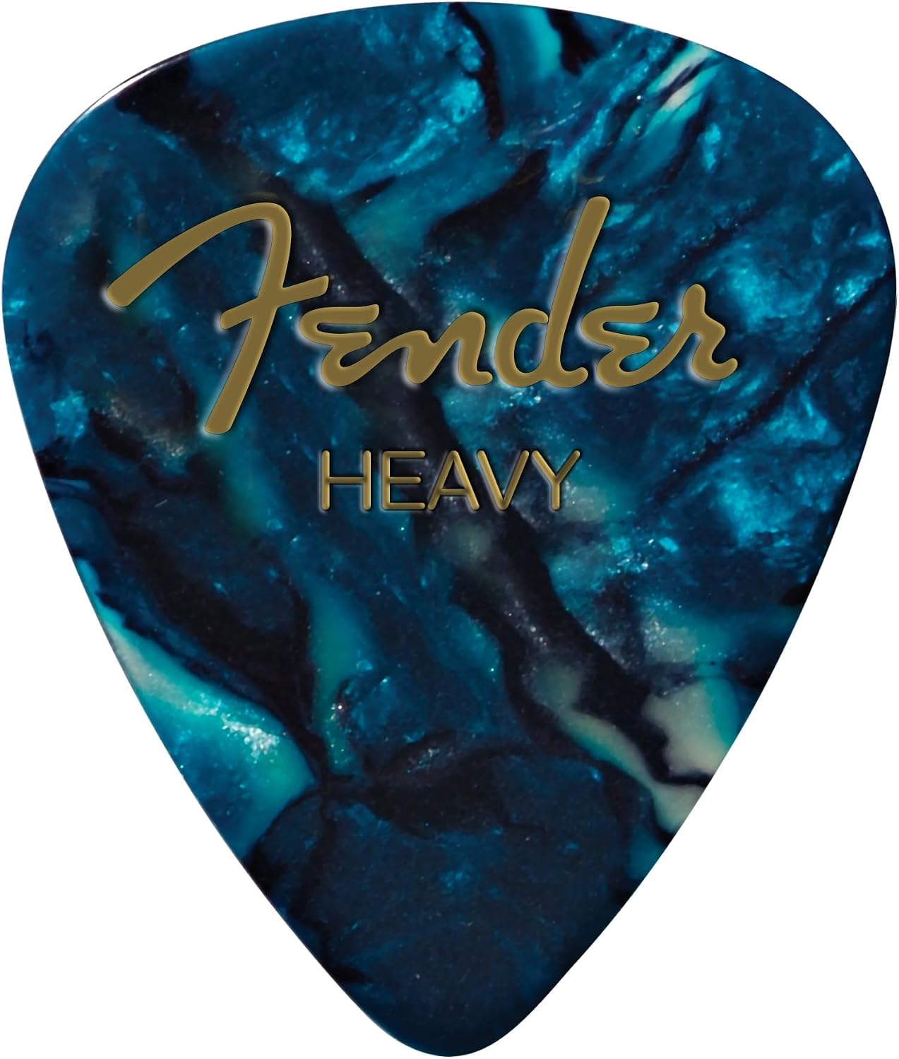 Fender Premium Celluloid Guitar Picks 351 Shape, Ocean Turquoise, Medium, 12-Pack
