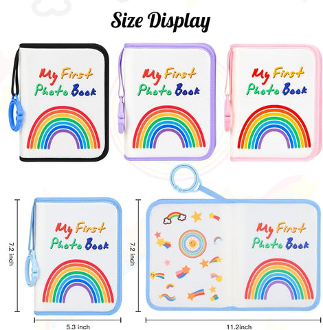 My First Baby Photo Album, 21 4x6 Photos, Soft Cloth, Blue