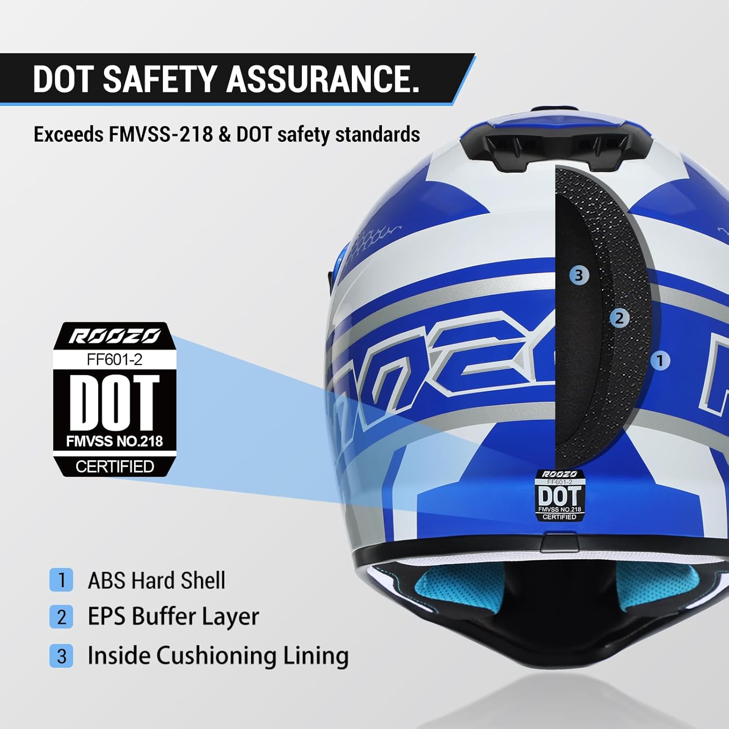 Youth Kids Dirt Bike Helmet DOT Approved, Full Face Motocross Set