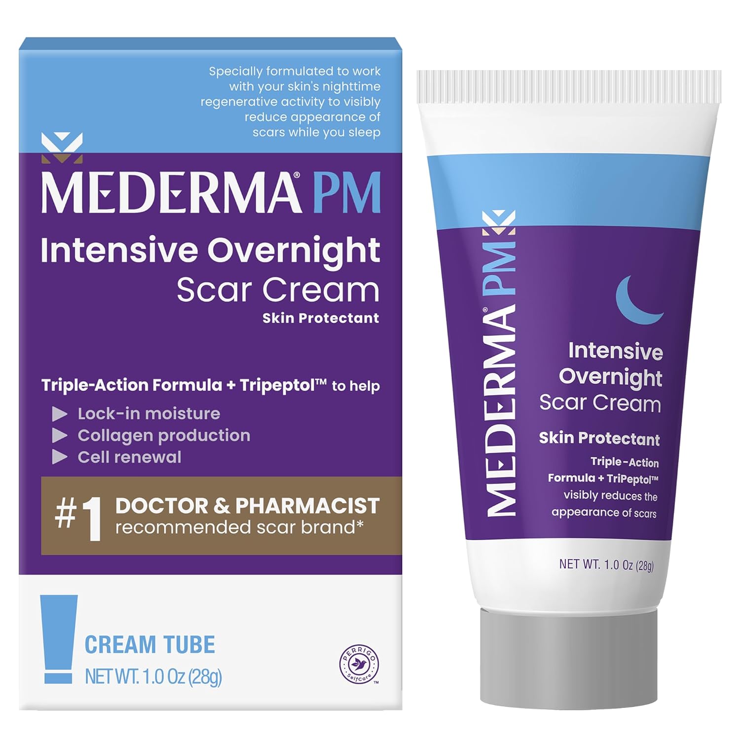 Mederma PM Intensive Overnight Scar Cream, 1 Oz