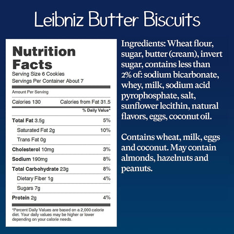 Bahlsen Leibniz Butter Biscuit Cookies, 16 Boxes