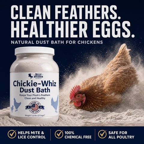 Billy Buckskin Chicken Dust Bath, All Natural Volcanic Ash, USA Made, 5.5lb
