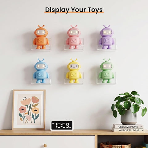 upsimples 4" Acrylic Shelves, Small Shelf for Wall Decor and Display, 4 Pcs