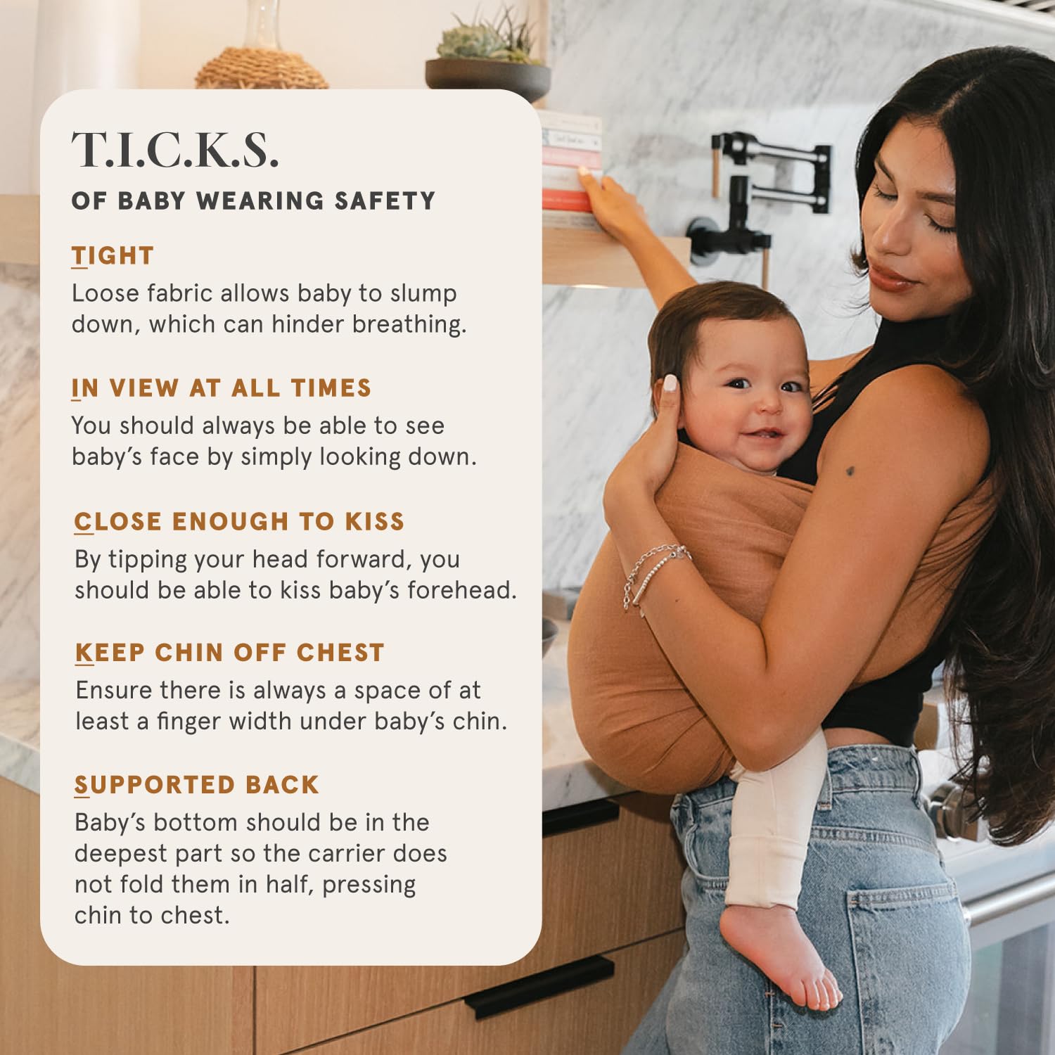 WildBird - Ring Sling Baby Carrier - 0-36 Months (up to 35 lbs) - Standard (74") Willow & Bronze Ring - Front, Hip or Back Carry - Adjustable Fit - Natural Linen - Baby Essentials - New Mom Gifts