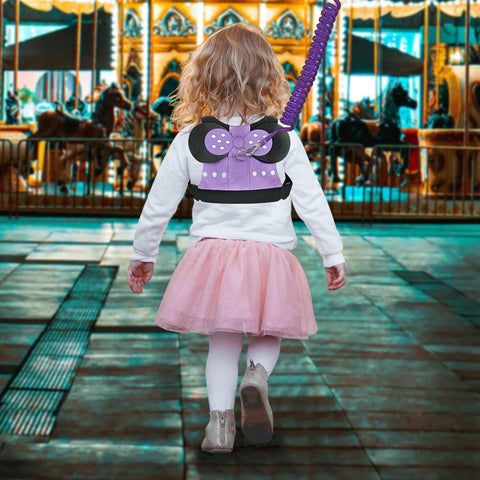 Accmor Toddler Harness Leashes + Anti Lost Wrist Link, Cute Child Safty Harness Leash Belt for Kids, Baby Anti Lost Leash Walking Harness Wristband Adjustable Assistant Strap for Girls/Boys to Travel