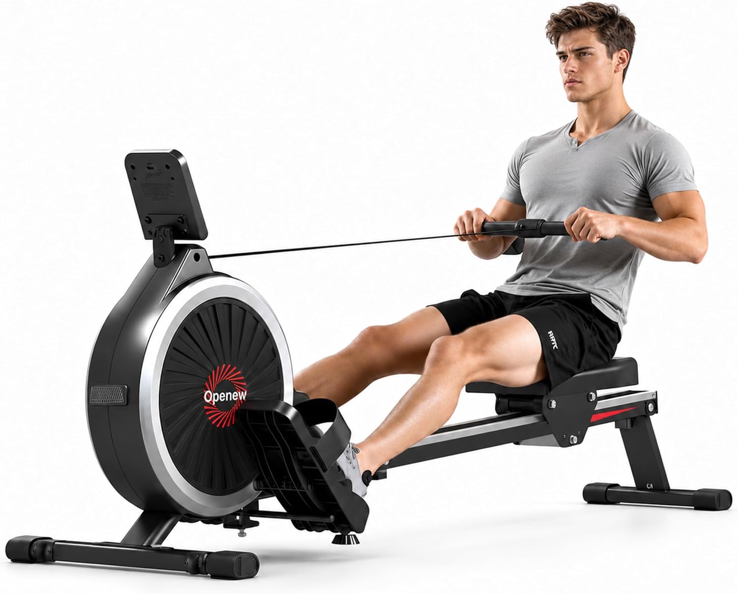 Quiet Magnetic Rowing Machine for Home, 350 lbs Capacity,16 Levels