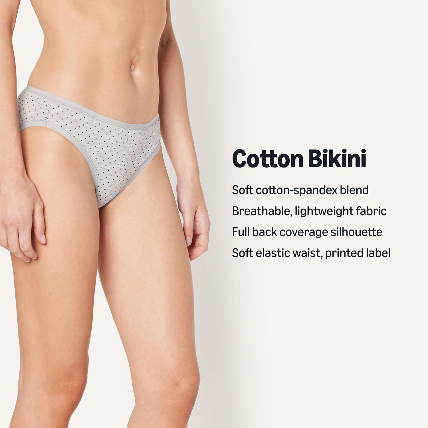 Amazon Essentials Women's Cotton Spandex Bikini Brief Underwear (Available in Plus Size)