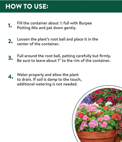 Burpee, 9 Quarts | Premium Organic Potting Natural Soil Mix Food Ideal for Container Garden-Vegetable, Flower & Herb Use for Indoor Outdoor Plant