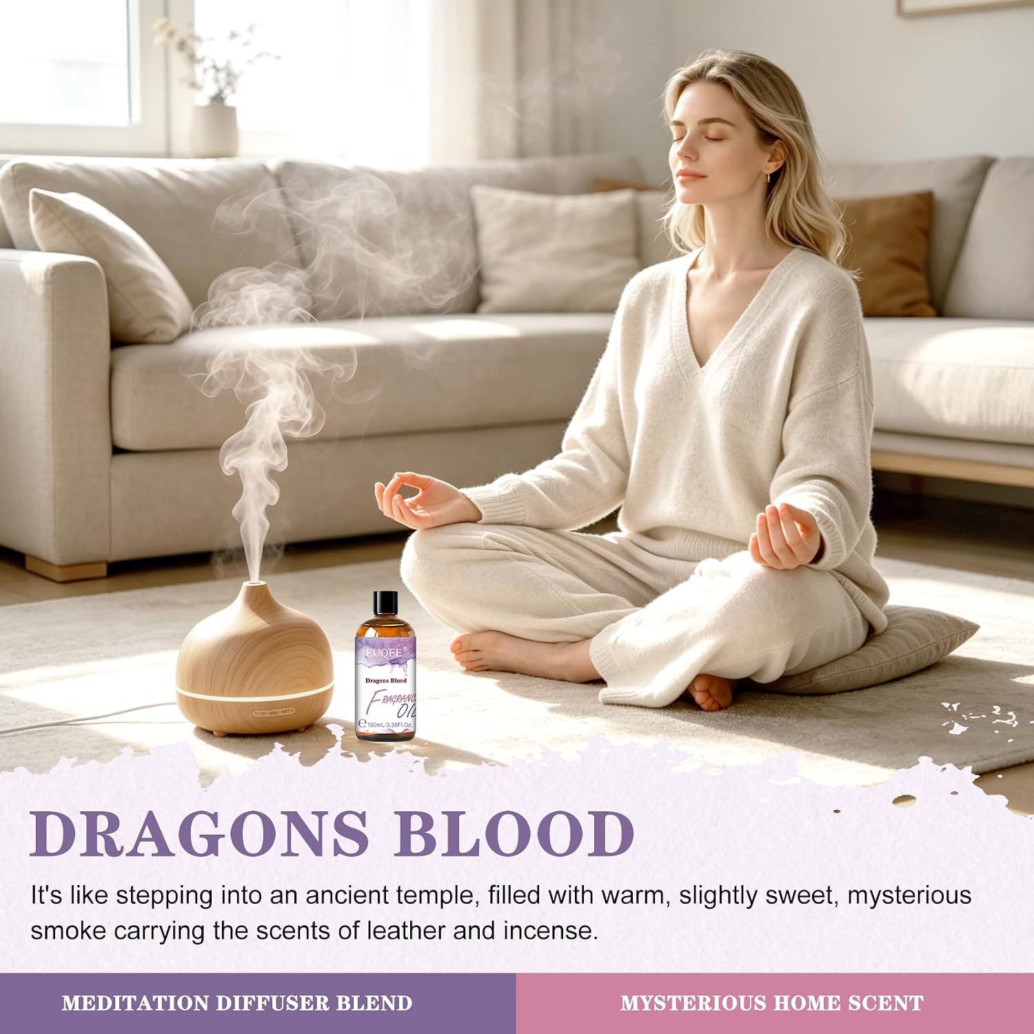 EUQEE 3.38 Fl Oz Dragons Blood Fragrance Oil for Candle Making 100ML