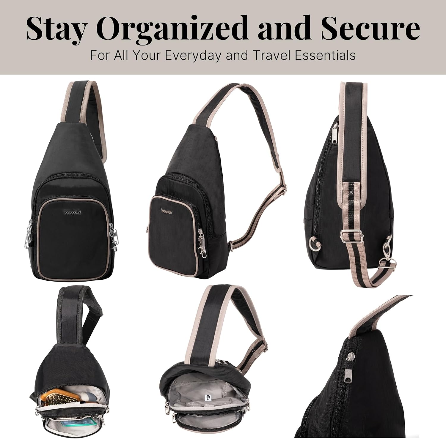 Baggallini Securtex Anti-Theft Daytripper Sling